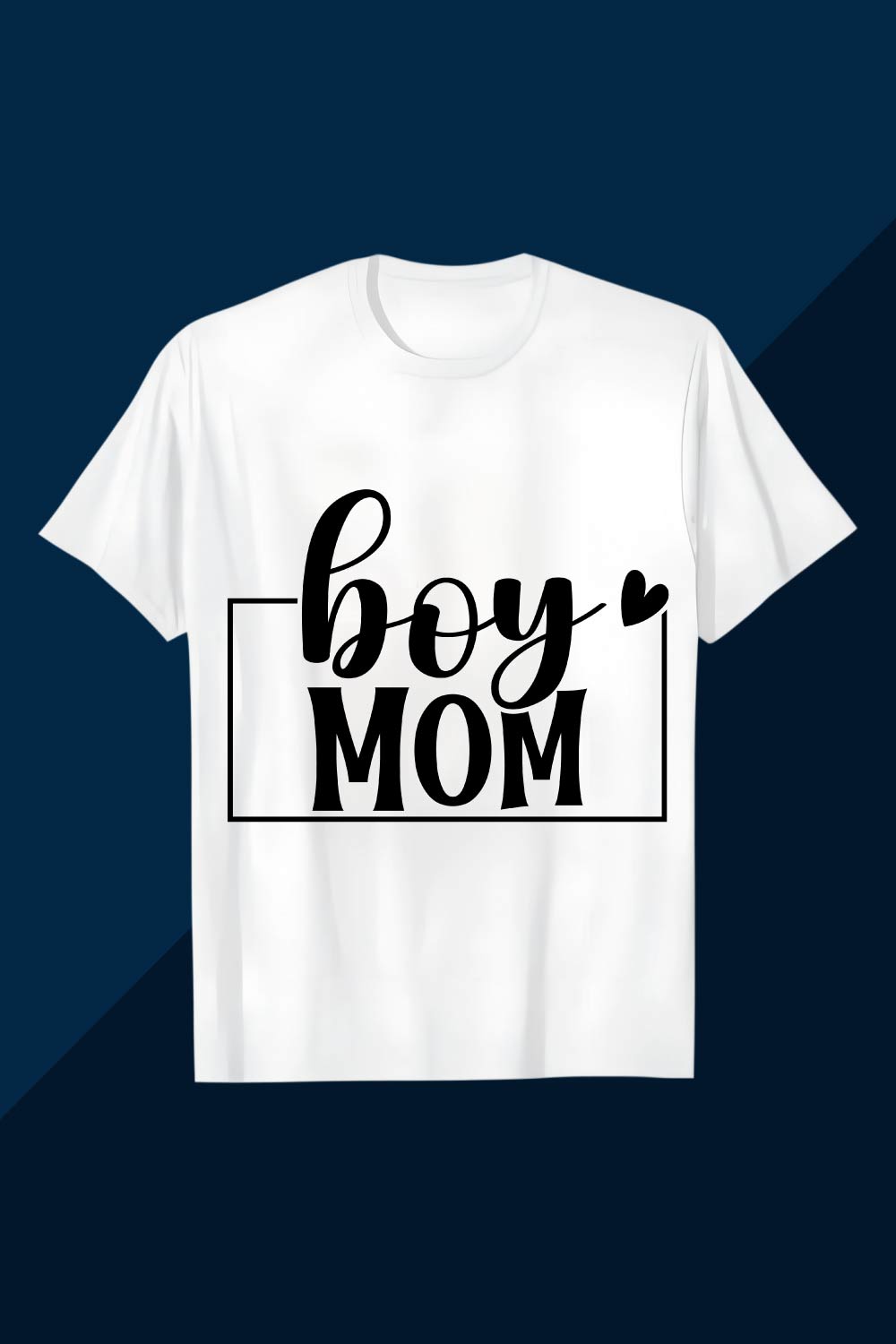 Boy Mom Simple and Stylish Design SVG EPS AI PNG Mother’s T shirt pinterest preview image.