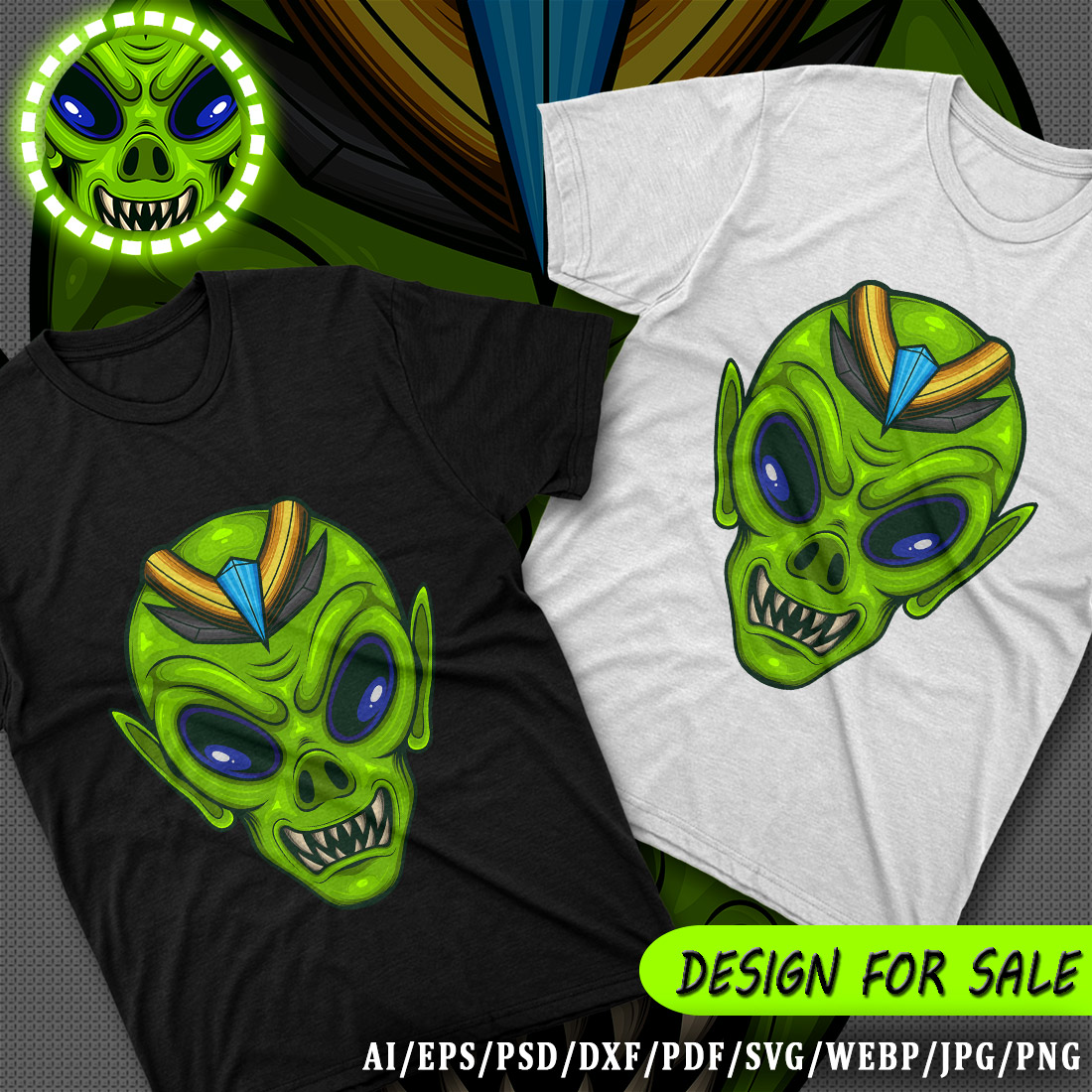 Alien Head Design preview image.