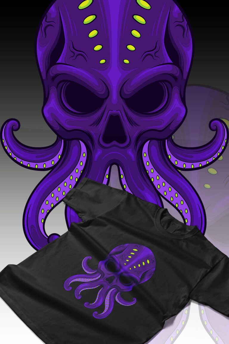 Octopus Alien Design - MasterBundles