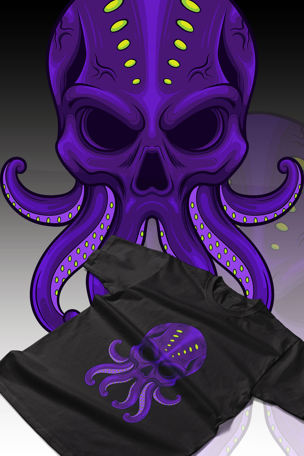 Octopus Alien Design pinterest preview image.