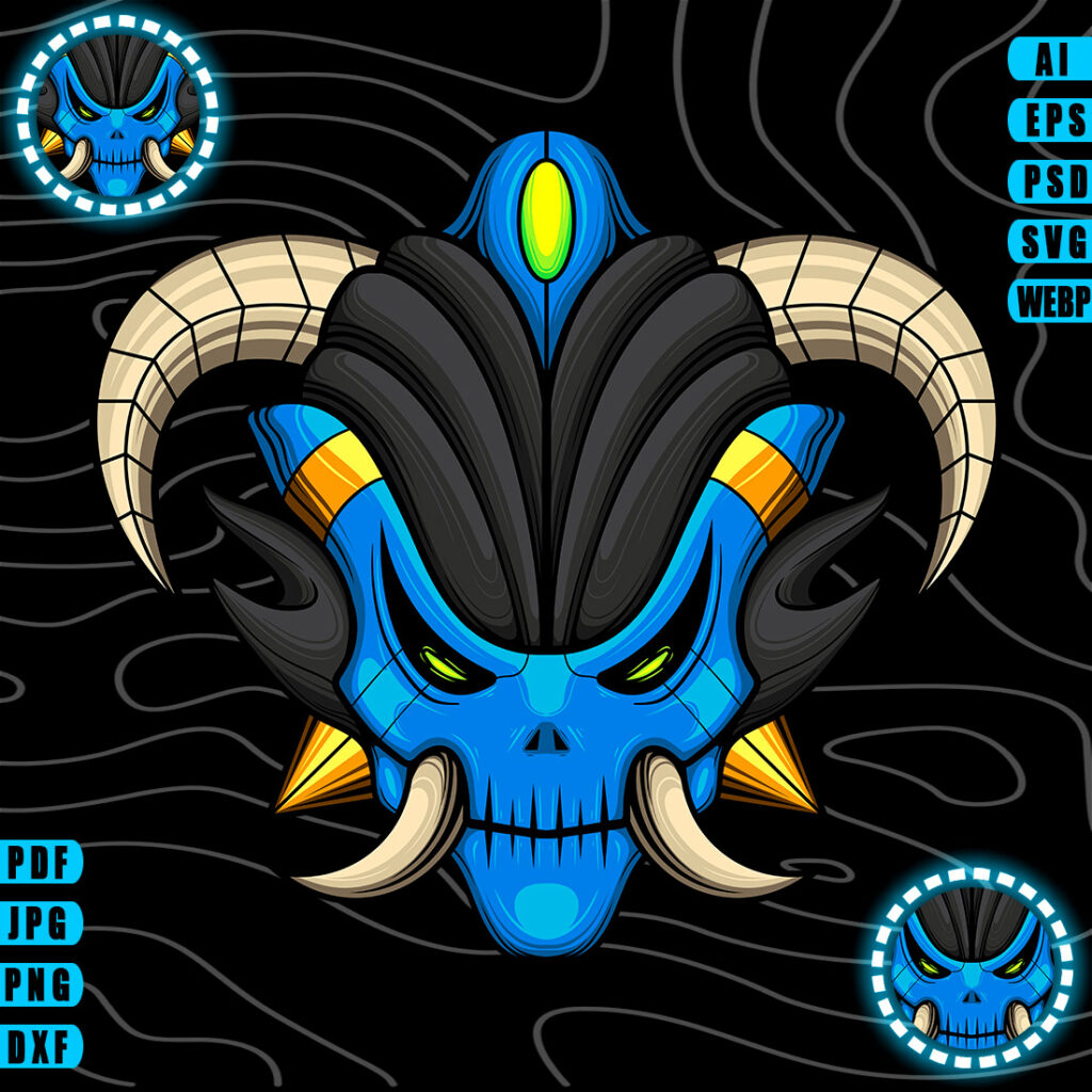 Alien Head Design - MasterBundles