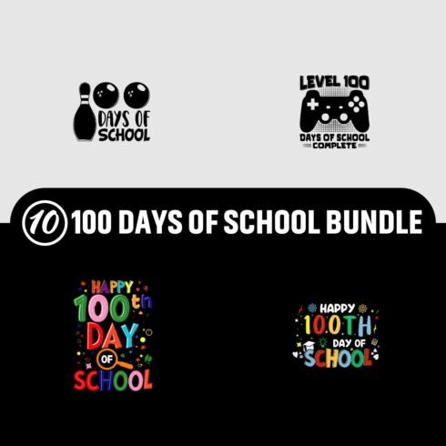 100 Days of School Design Bundle cover image.