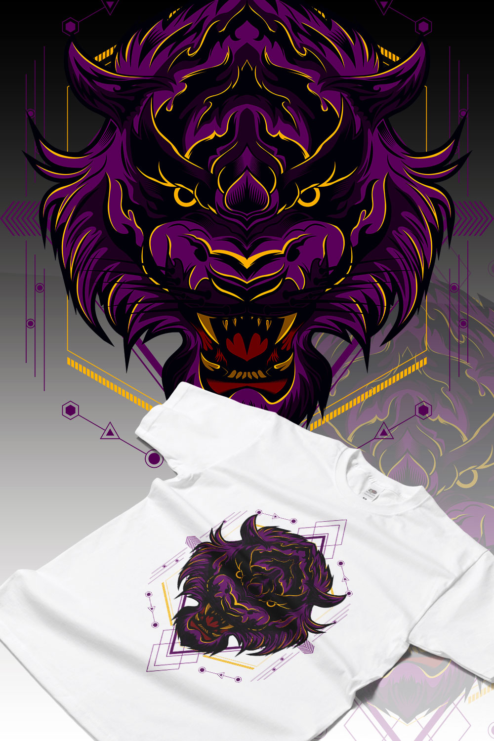 Angry Tiger Design pinterest preview image.