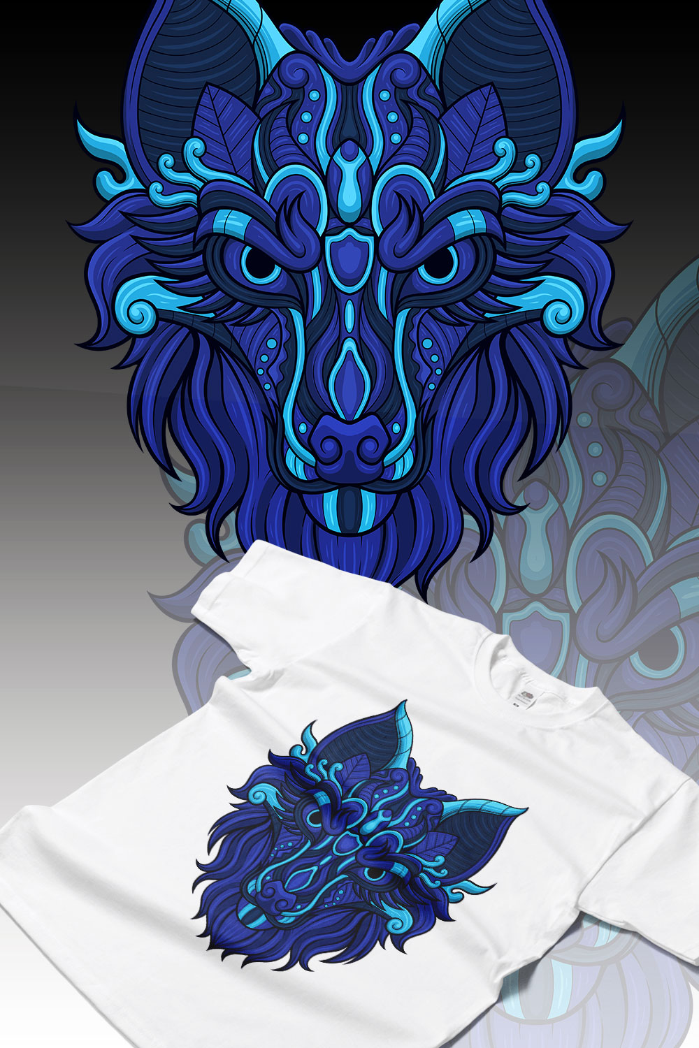 Blue Wolf Design pinterest preview image.