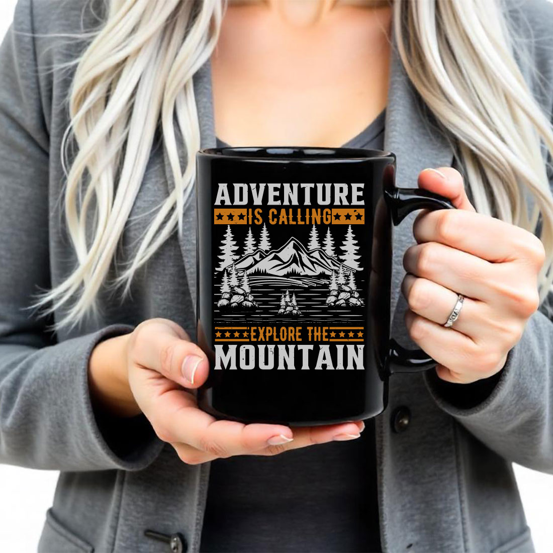 Adventure Awaits – Hiking T-Shirt Design preview image.