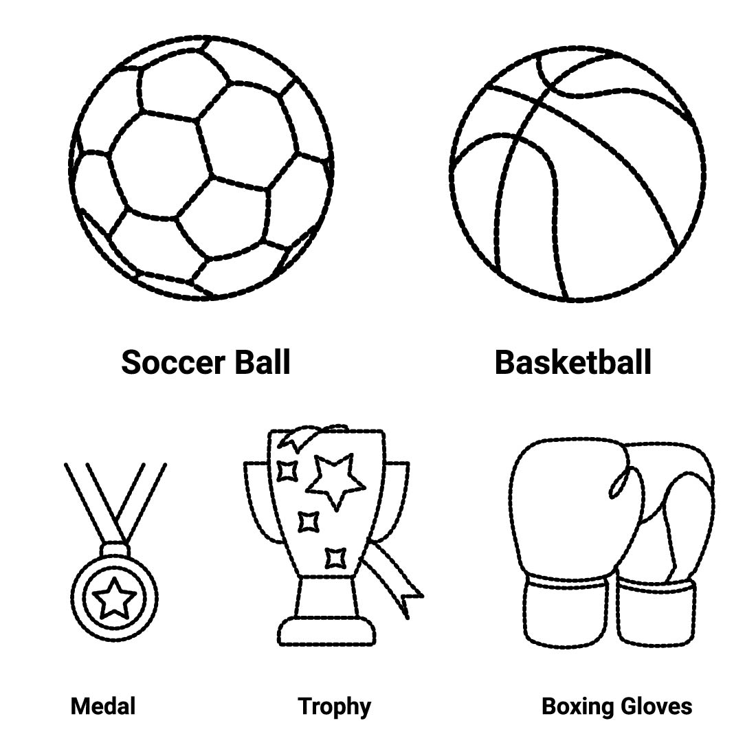 10 website Sports and Fitness icons set cover image.