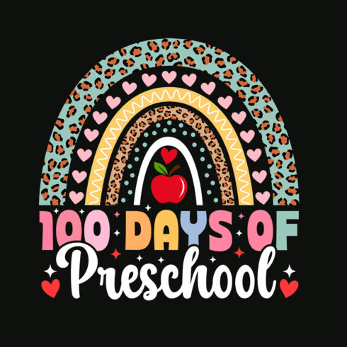 100 days of school Graphic for kids cover image.