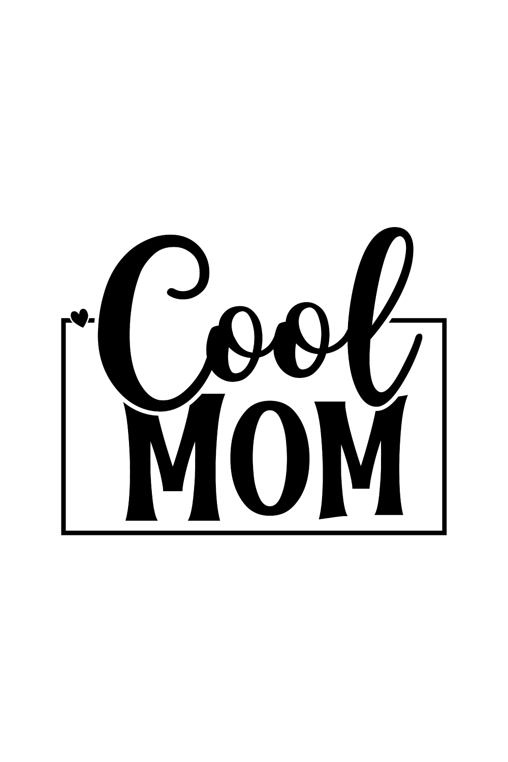 Cool Mom Stylish Typography Design T-shirt Graphic pinterest preview image.