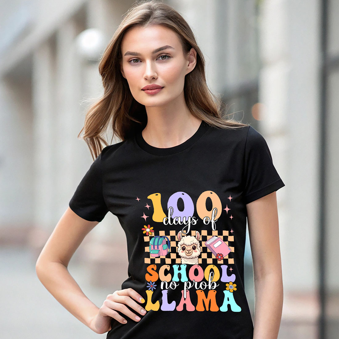 100 days of school no prob llama Graphic for llama lovers preview image.