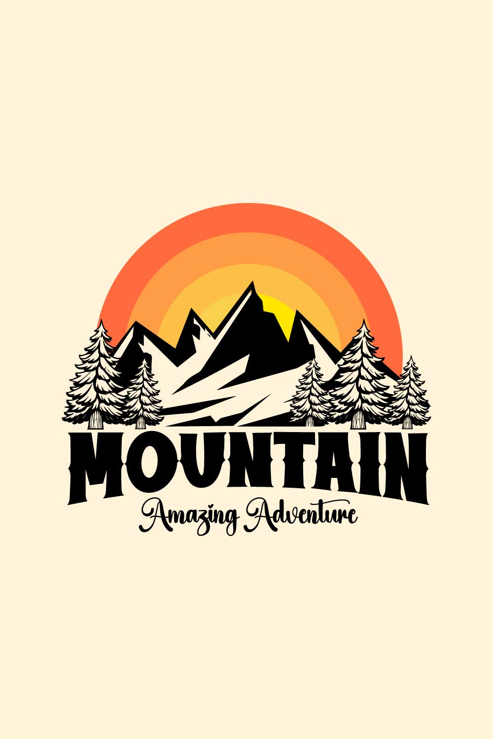 Premium Mountain Outdoor Scenery Logo – Best for Outdoor and Mountain Related Industry and T-Shirts pinterest preview image.