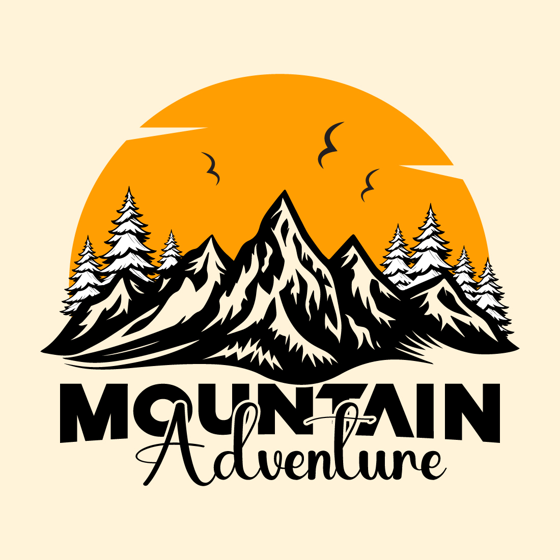 Premium Mountain Outdoor Scenery Logo – Best for Outdoor and Mountain Related Industry and T-Shirts preview image.