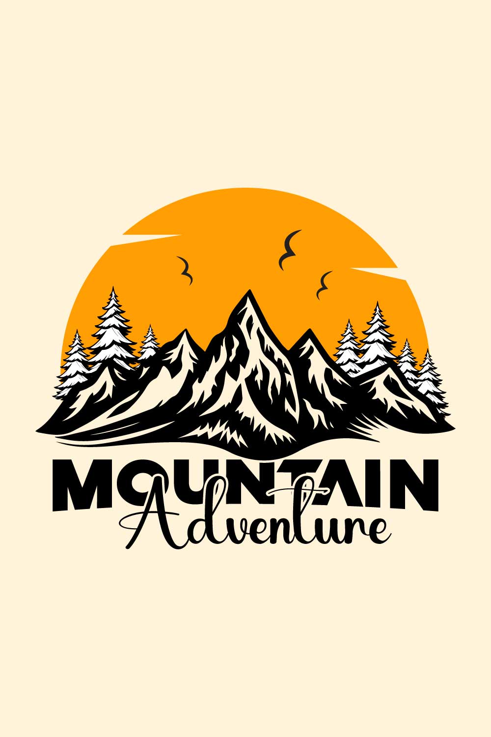 Premium Mountain Outdoor Scenery Logo – Best for Outdoor and Mountain Related Industry and T-Shirts pinterest preview image.