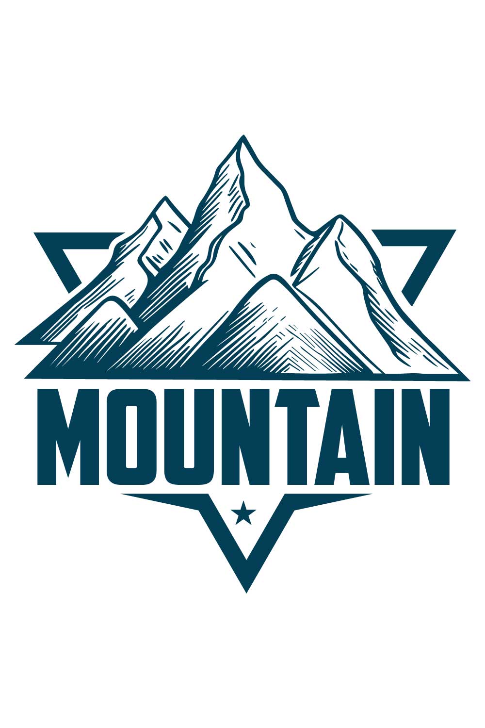 Premium Mountain Outdoor Scenery Logo – Best for Outdoor and Mountain Related Industry and T-Shirts pinterest preview image.