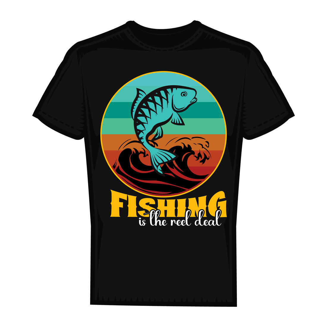 Eye-catching Fishing T-Shirt Design – Vintage & Trendy Styles preview image.