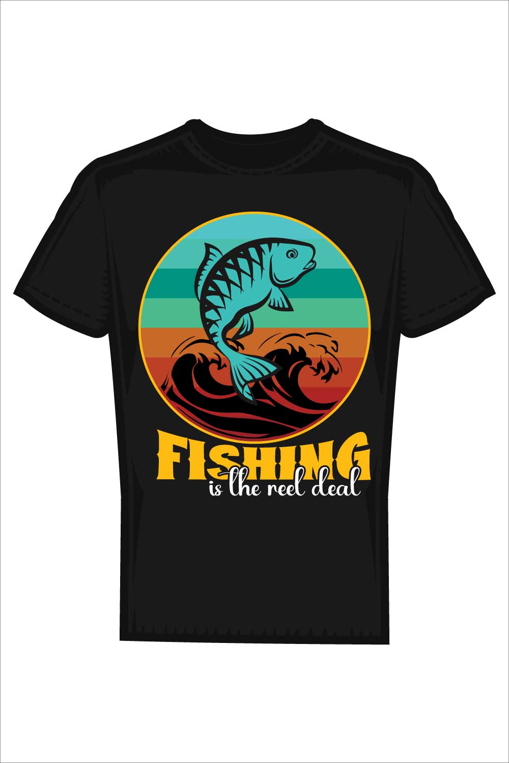 Eye-catching Fishing T-Shirt Design – Vintage & Trendy Styles pinterest preview image.