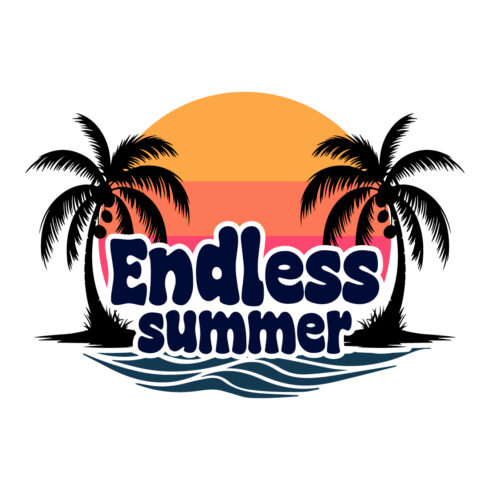 Tropical Summer Vibes – Trendy Beach T-Shirt Design cover image.