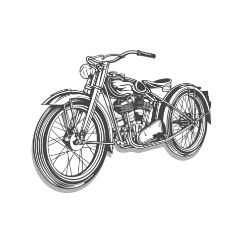 Vintage Motorcycle Illustration – Classic Retro Bike Vector cover image.