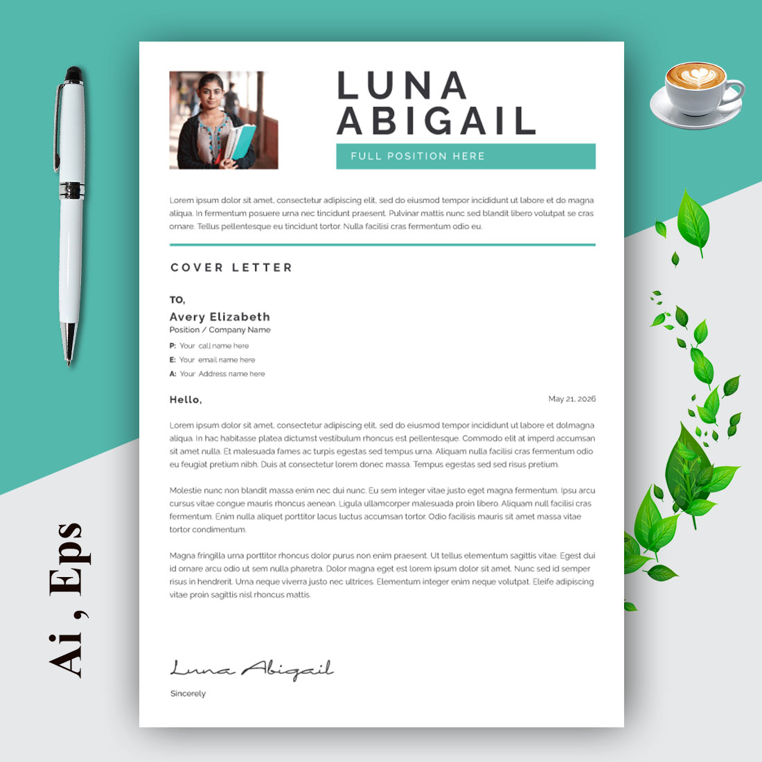 Modern Resume Layout Kit preview image.