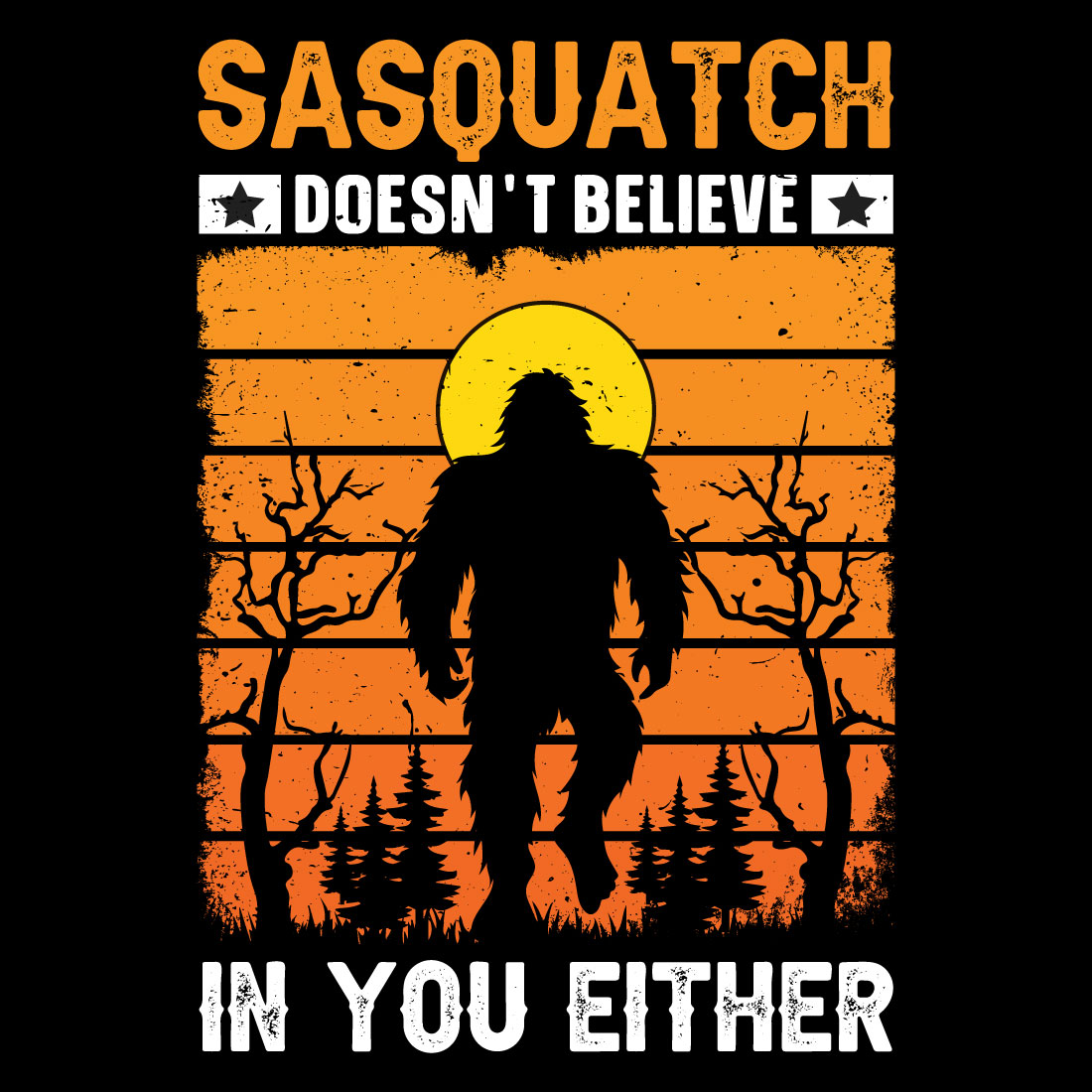 Bigfoot Themed T-shirt And Others Design Merchandise Design cover image.