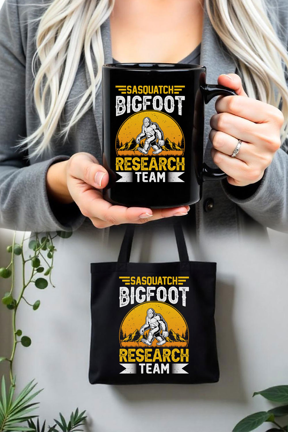 Bigfoot Themed T-shirt And Others Design Merchandise Design pinterest preview image.