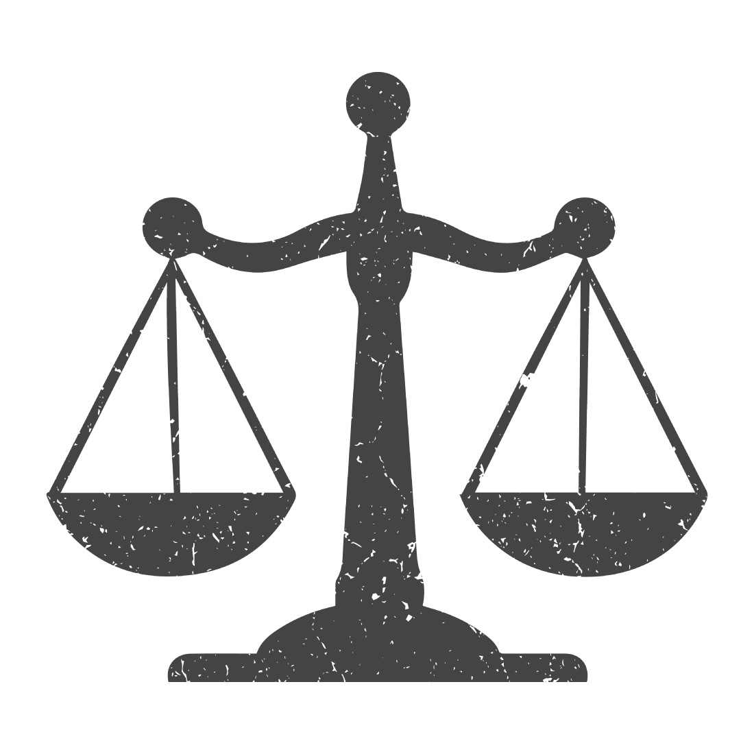 Vintage Scales of Justice Grunge Vector Illustration preview image.