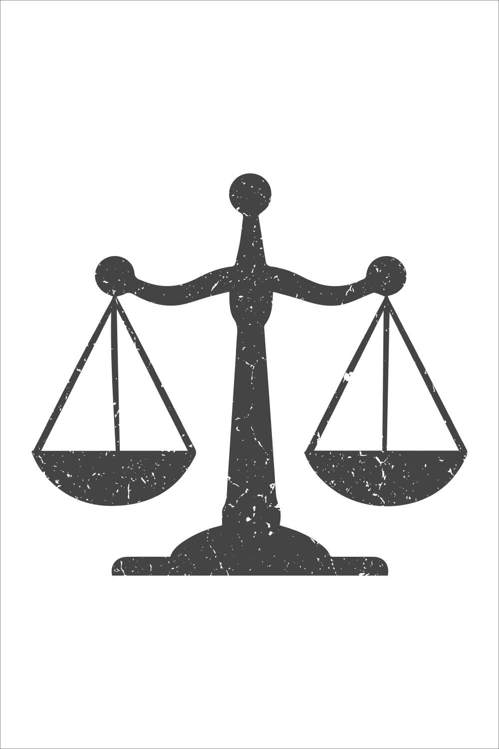 Vintage Scales of Justice Grunge Vector Illustration pinterest preview image.