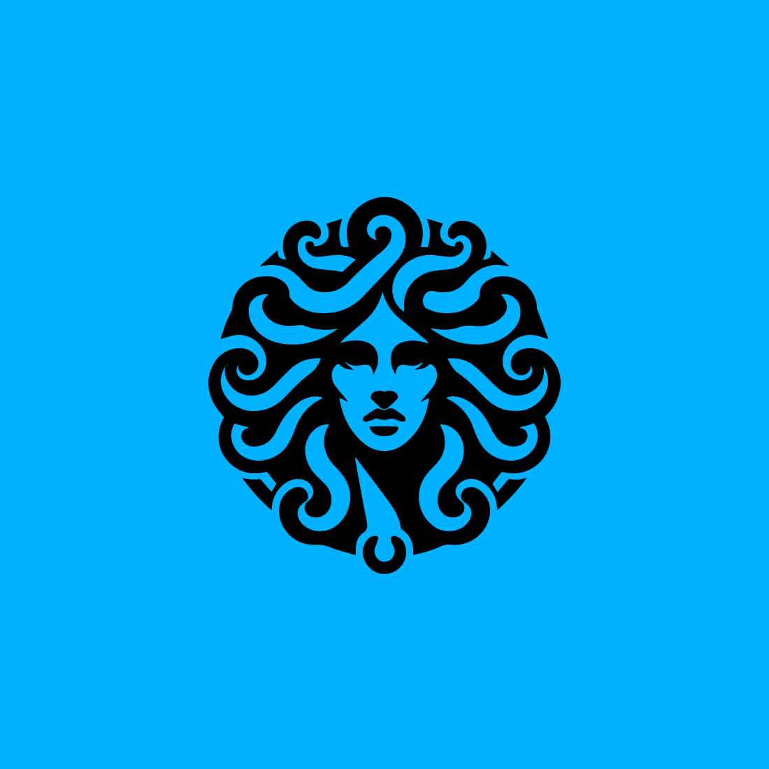 Medusa Mascot Logo – Powerful & Mythical Design preview image.