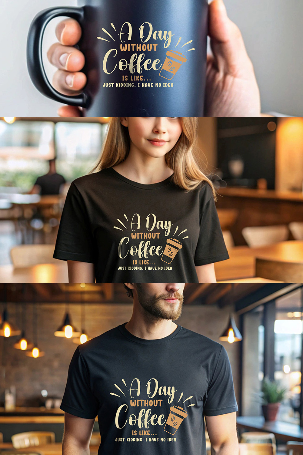 A Day Without Coffee Is Like—Coffee Lover Caffeine Lover pinterest preview image.