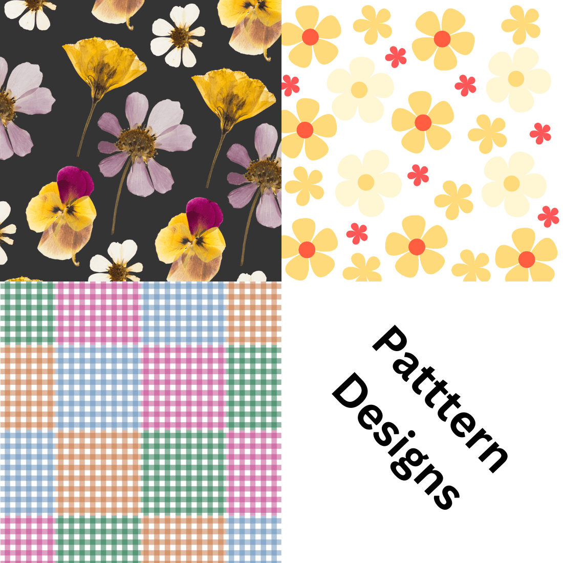 6 Colourful Pattern designs for bedsheets, pillows cover image.