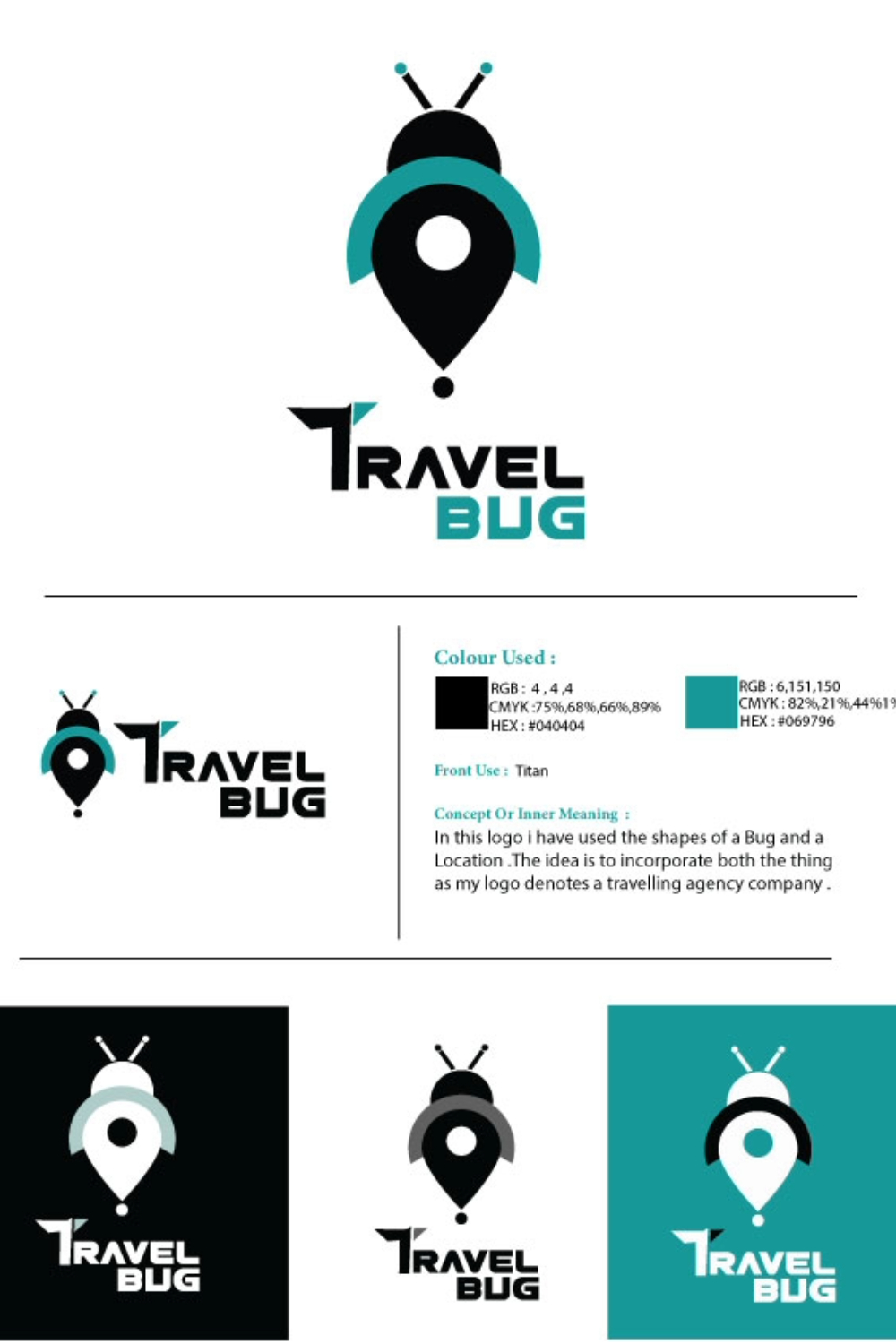 TRAVEL LOGO - DESIGN pinterest preview image.