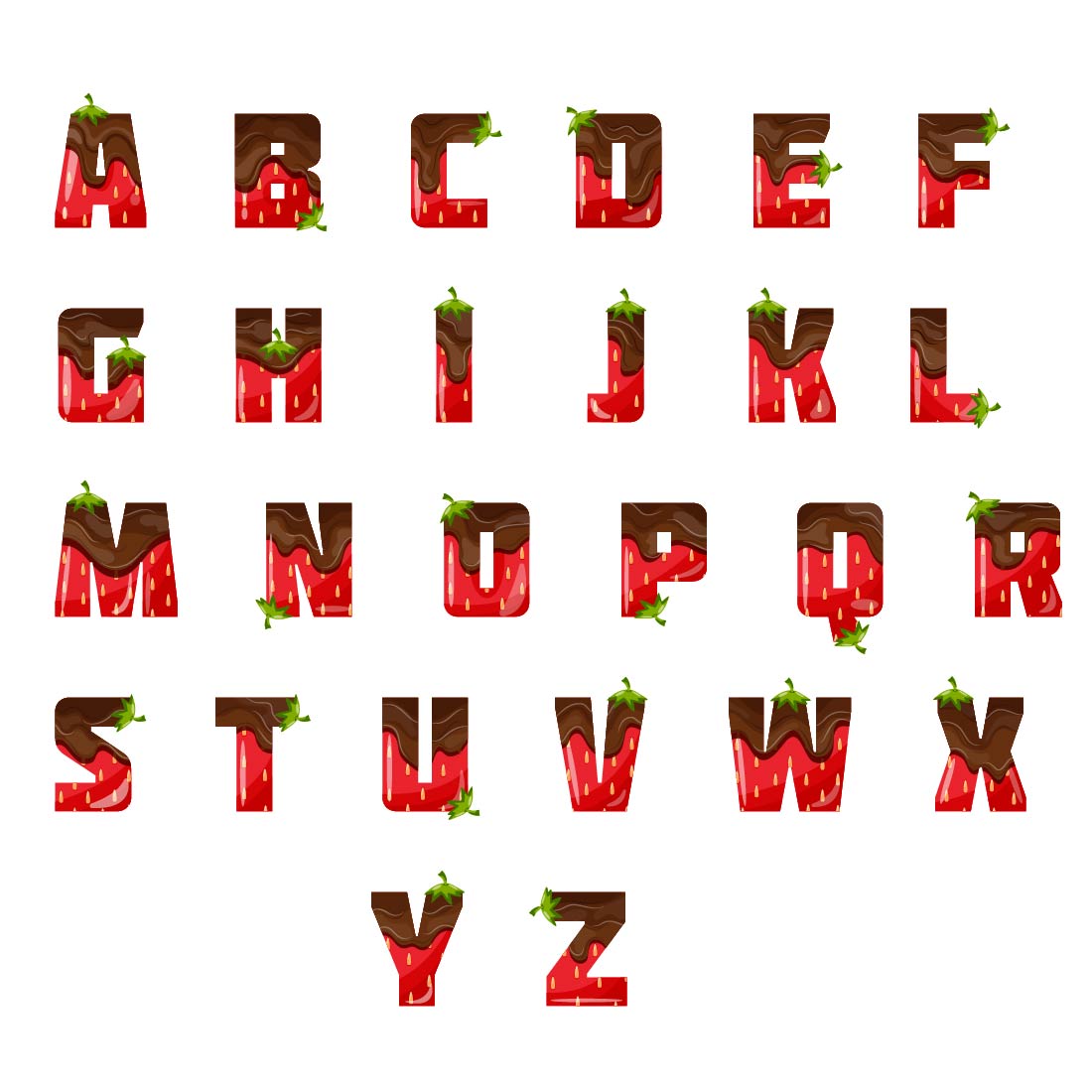 alphabet with strawberries 956