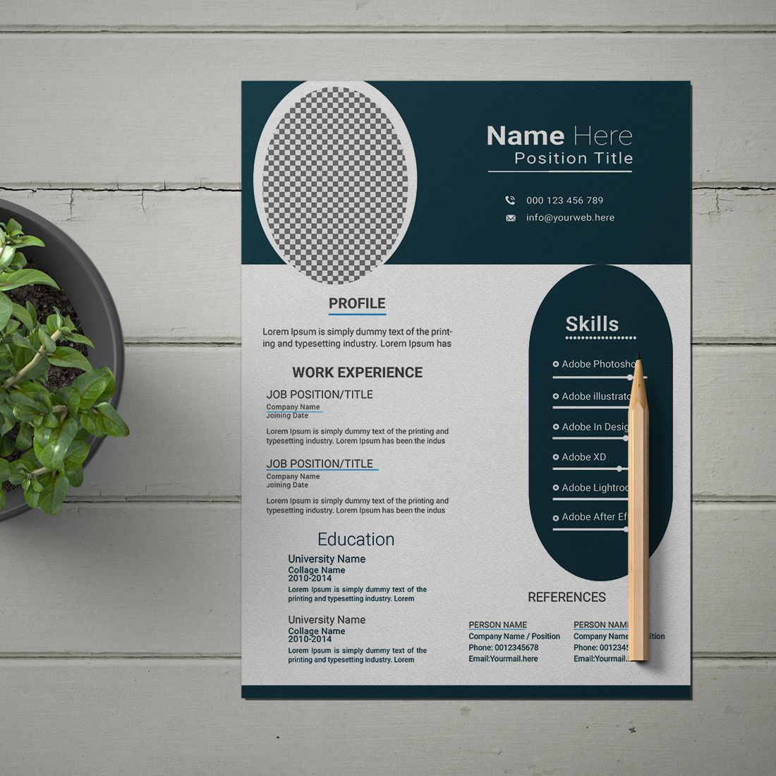 This resume layout balances aesthetics and professionalism with a sleek, minimalist approach cover image.