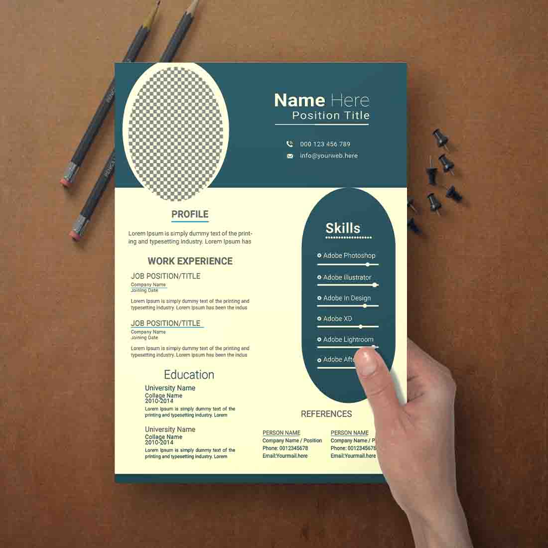 This resume layout balances aesthetics and professionalism with a sleek, minimalist approach preview image.