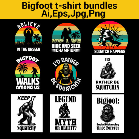 Bigfoot t-shirt bundles cover image.