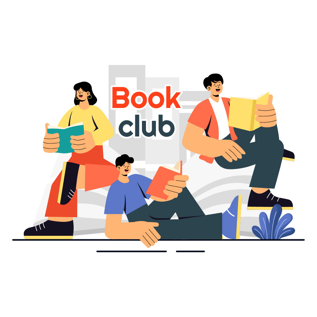 9 Community Book Club Illustration cover image.