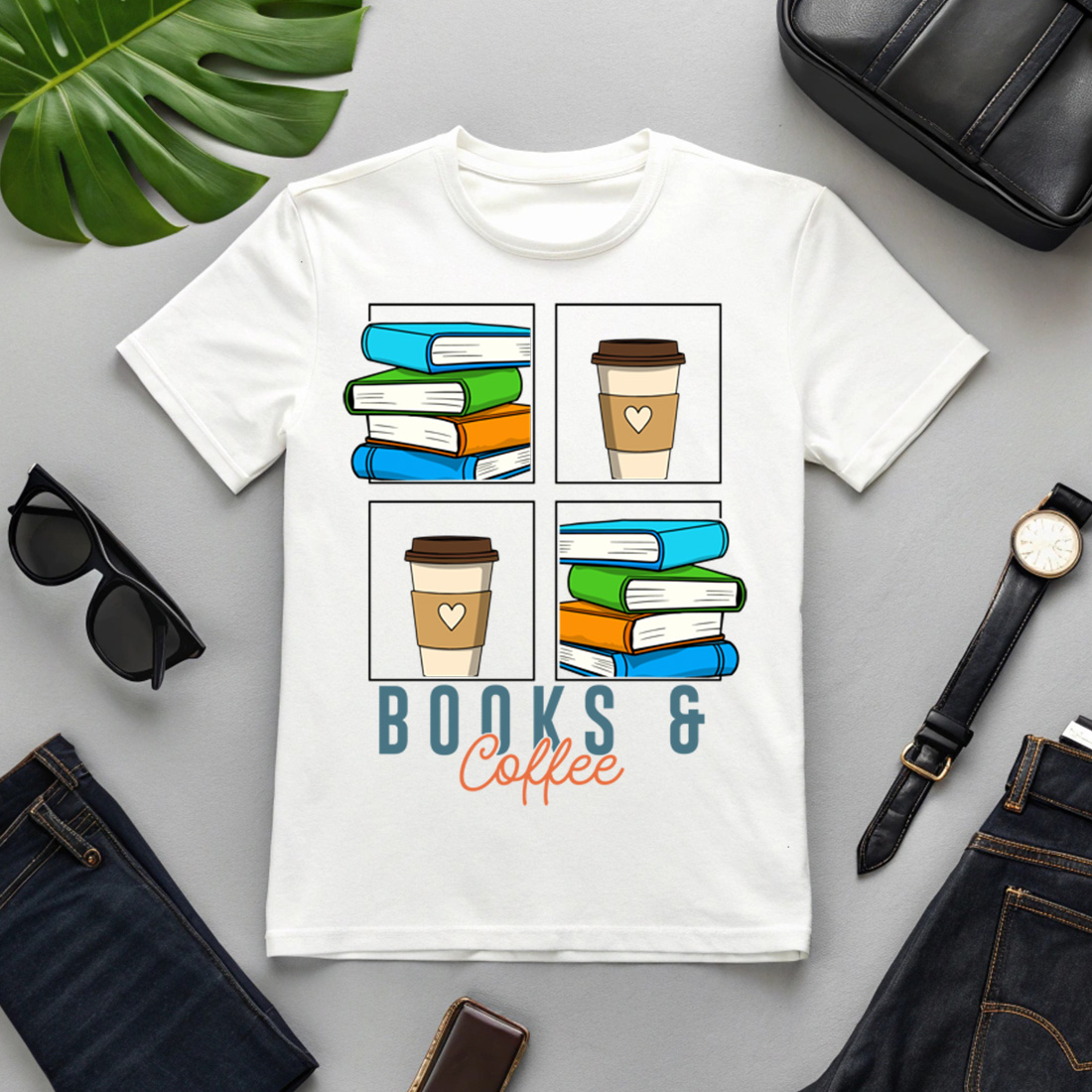 Books and Coffee Aesthetic – Cozy Reading and Caffeine Lover Illustration cover image.