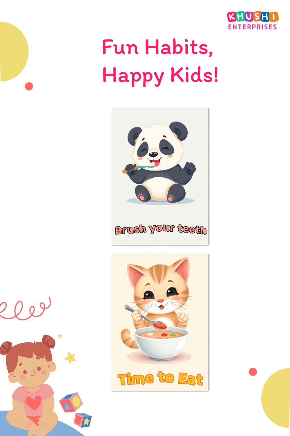 Habit Making Cards for Toddlers pinterest preview image.