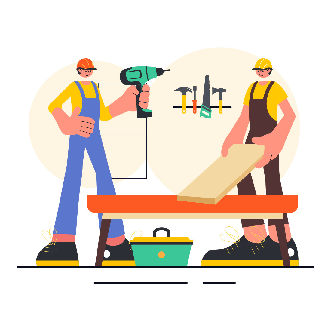 9 Carpentry Workshop Illustration preview image.