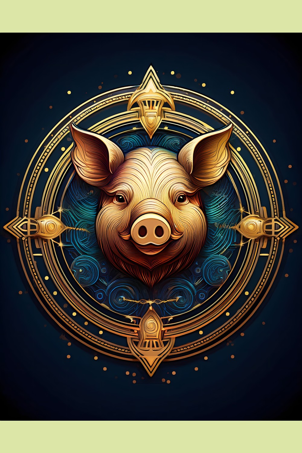 Circular Pig Logo – Creative Design for Cryptocurrency pinterest preview image.