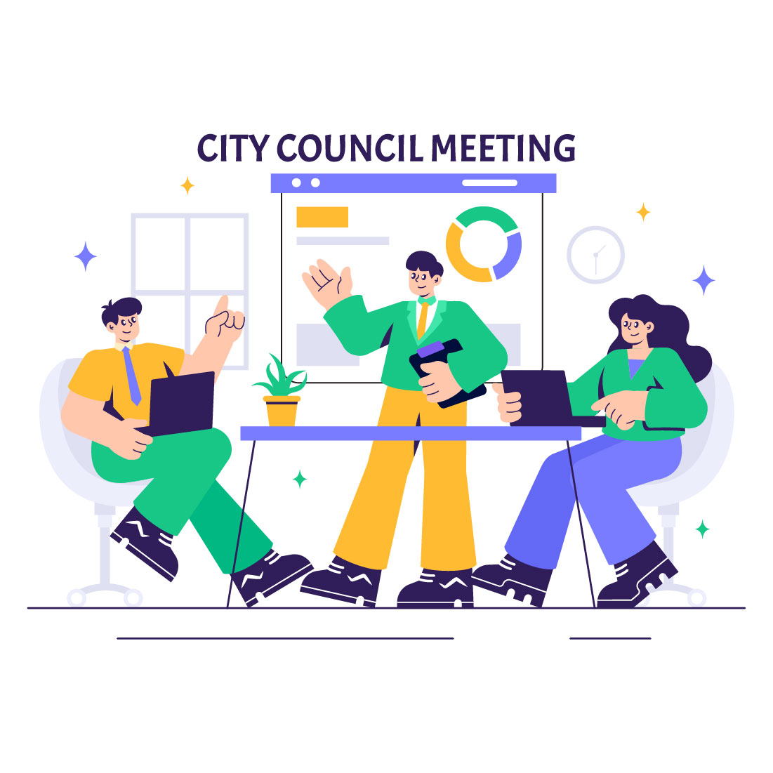 8 City Council Meeting Illustration cover image.