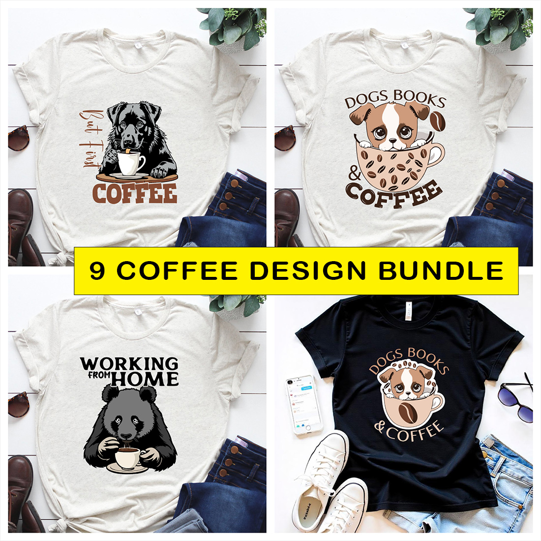 9 Coffee Graphic Design Bundel only for you preview image.