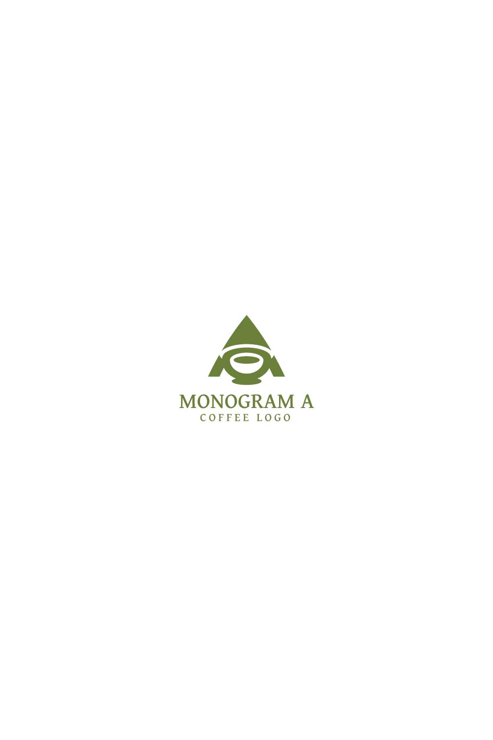 Professional Letter A Coffee Logo design pinterest preview image.