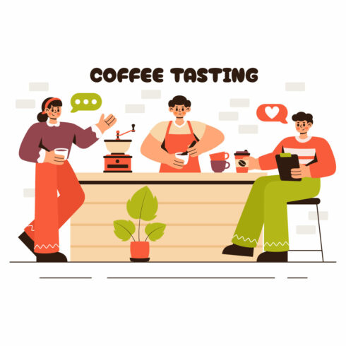 9 Coffee Tasting Experience Illustration cover image.