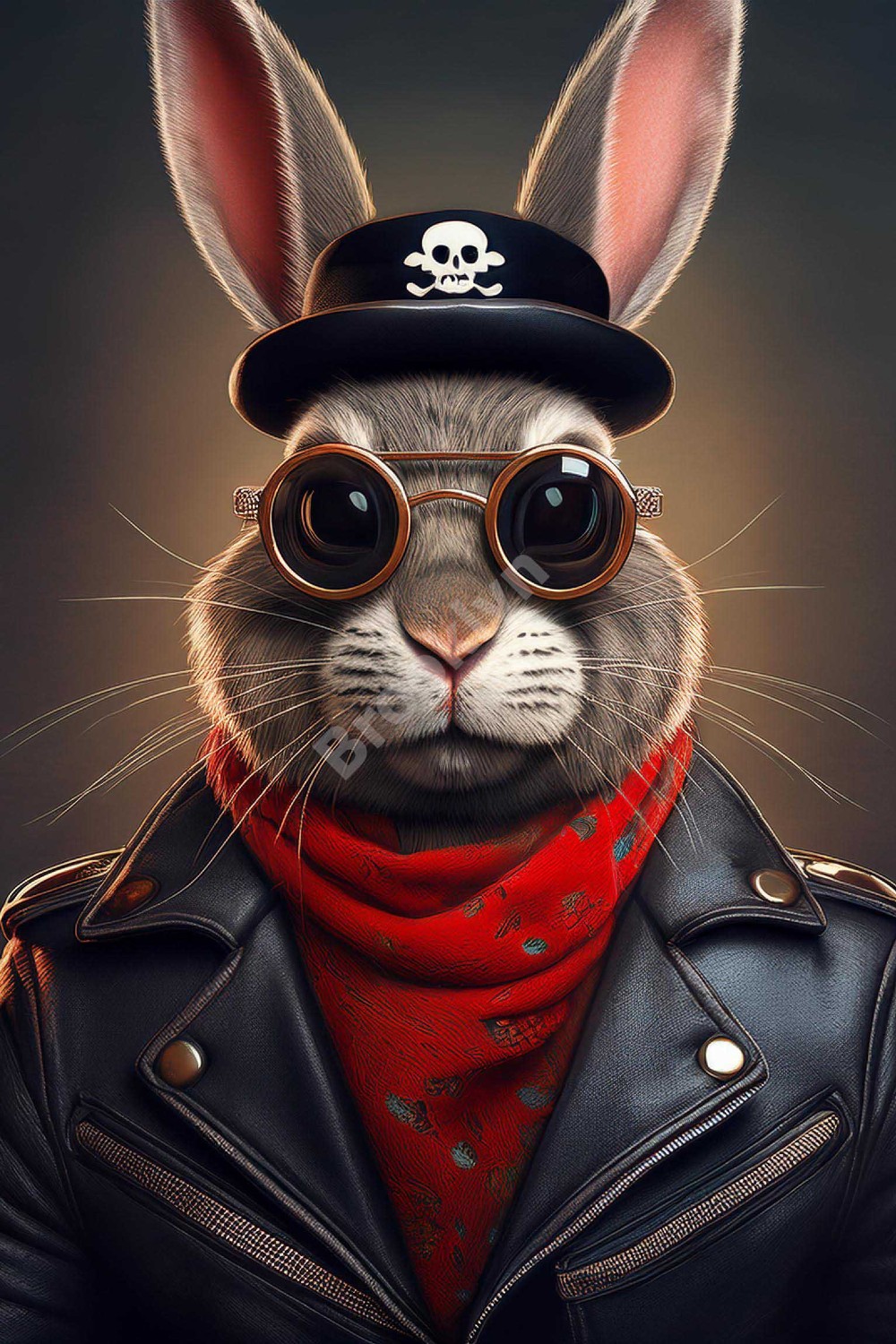 Fashionable Rabbit Wearing Cool Sunglasses with a Confident Attitude pinterest preview image.