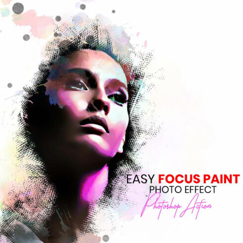 Focus Paint Art Photoshop Actions cover image.