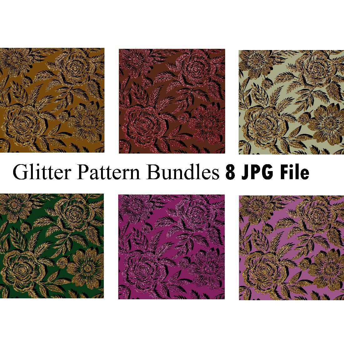 8 Glitter Pattern Background Bundles ,Vector image,Glitter wallpaper preview image.