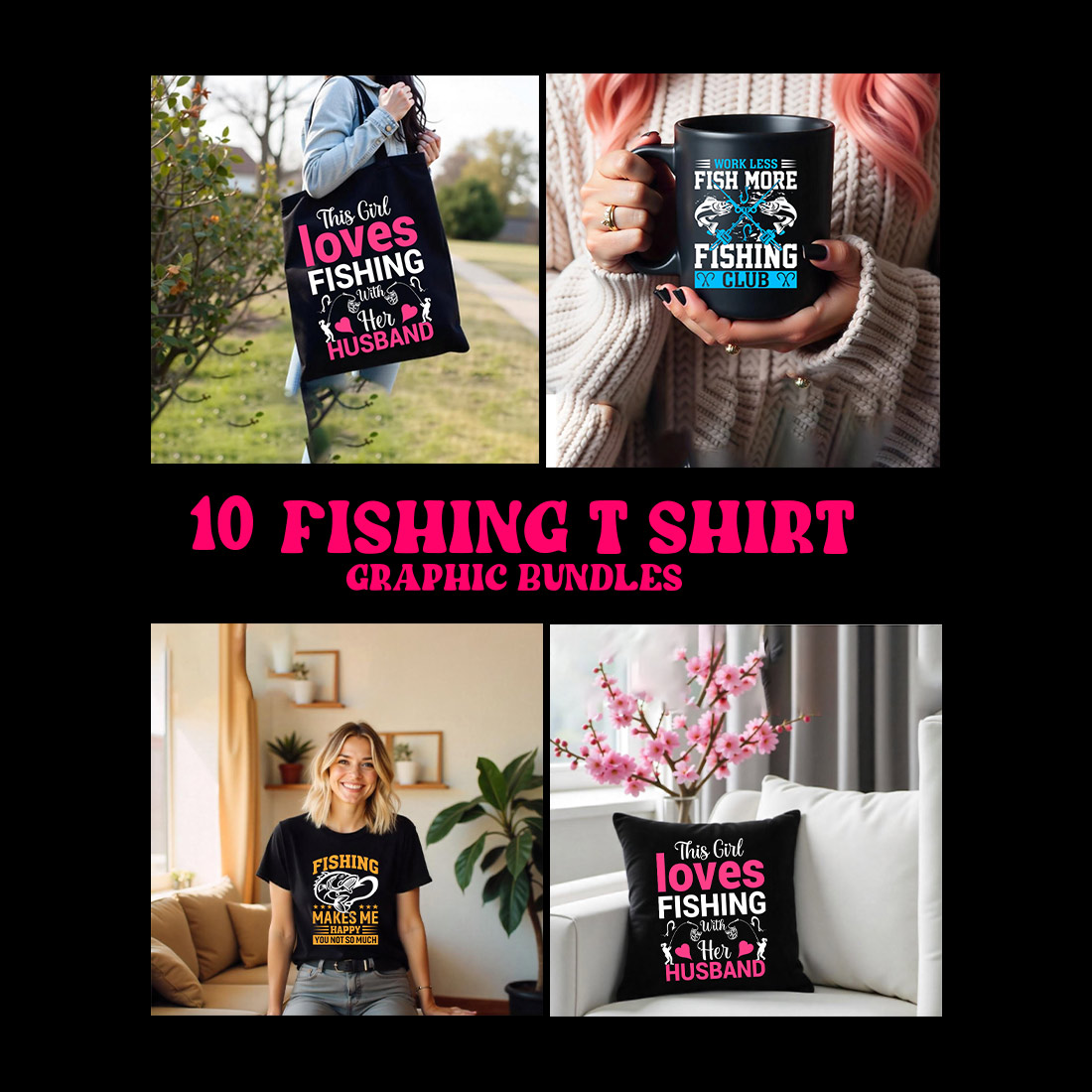 10 fishing graphic desing for fishing lovers cover image.