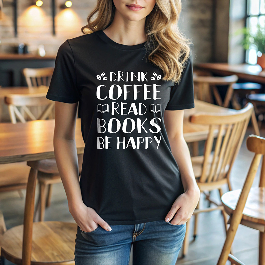 drink coffee read books be happy t shirt 2 2 349