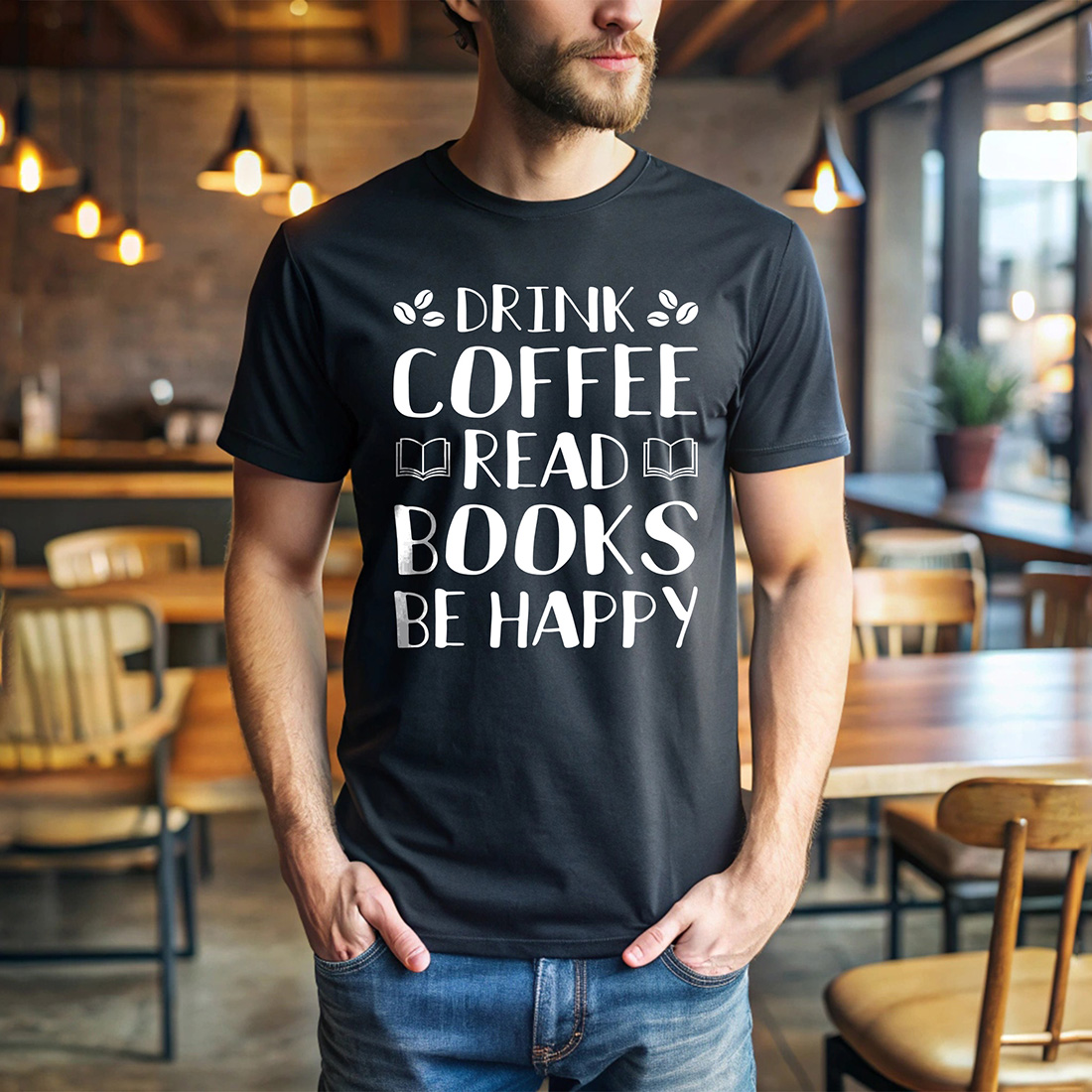 drink coffee read books be happy t shirt 2 3 127