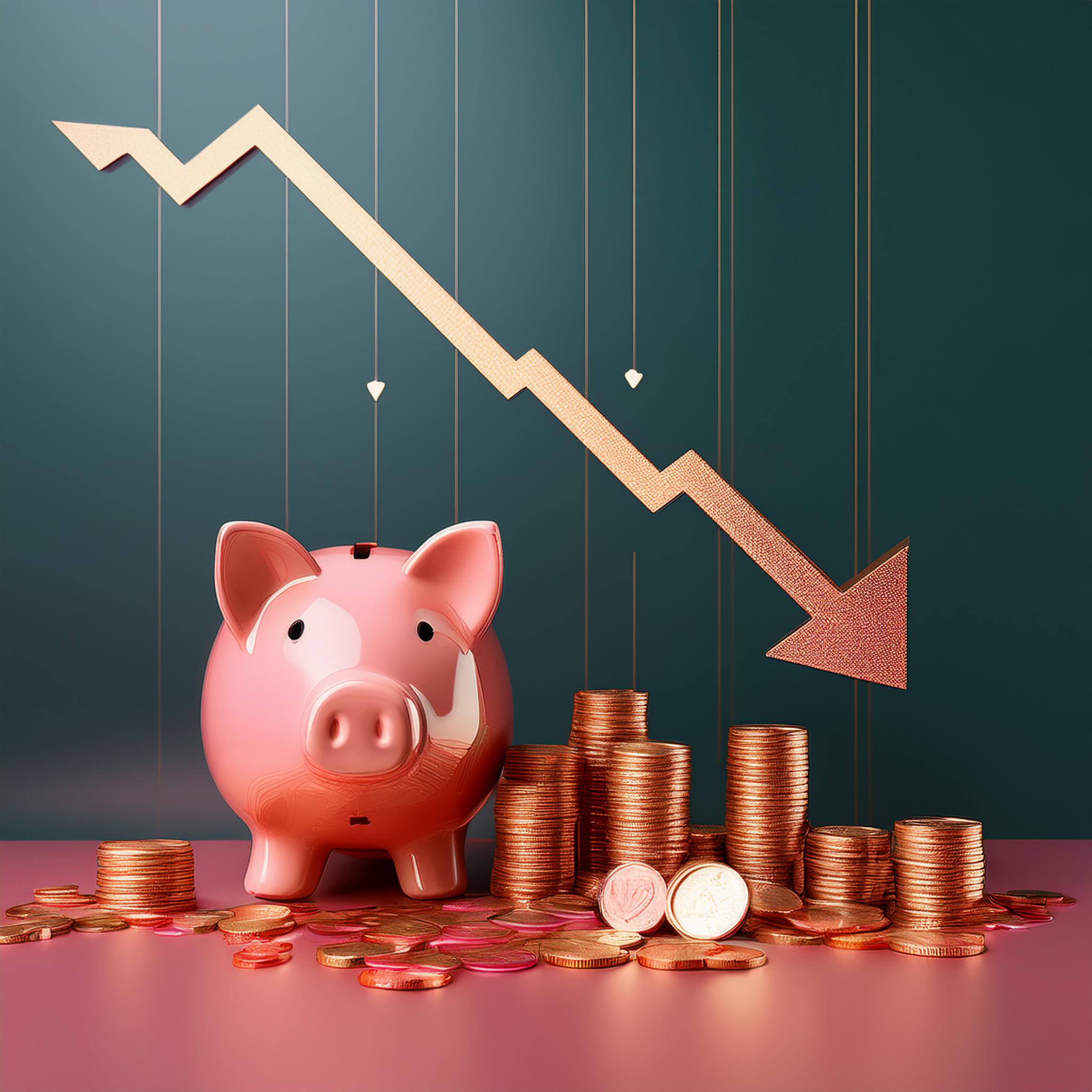 Piggy Bank on Shaky Grounds – Symbolizing Economic Decline and Financial Struggles preview image.